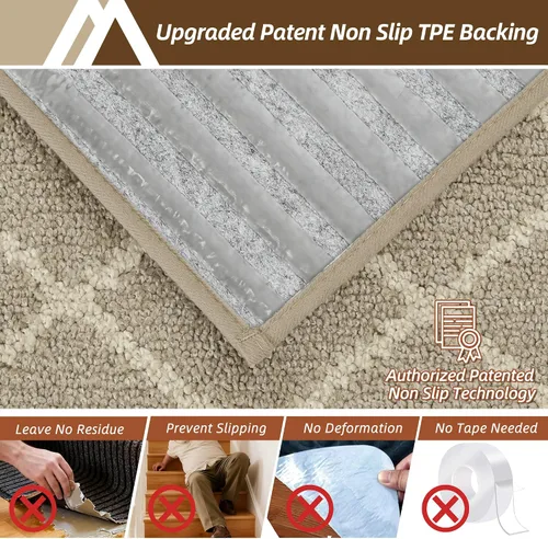Vista 6 de COSY HOMEER Peldaños de escalera para peldaños de madera de 9 x 28 pulgadas, alfombras antideslizantes, pelar y pegar para interiores para niños