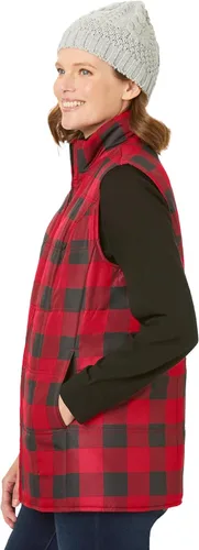 Vista 4 de Woman Within Chaleco acolchado de talla grande para mujer, Multi