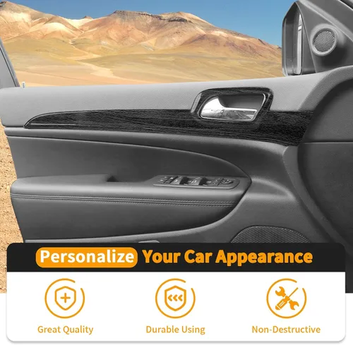 Vista 4 de Kit de Moldura del Panel del Tablero de la Consola Central y Kits de Cubierta de Manija de Puerta Interior Compatible con Jeep Grand Cherokee