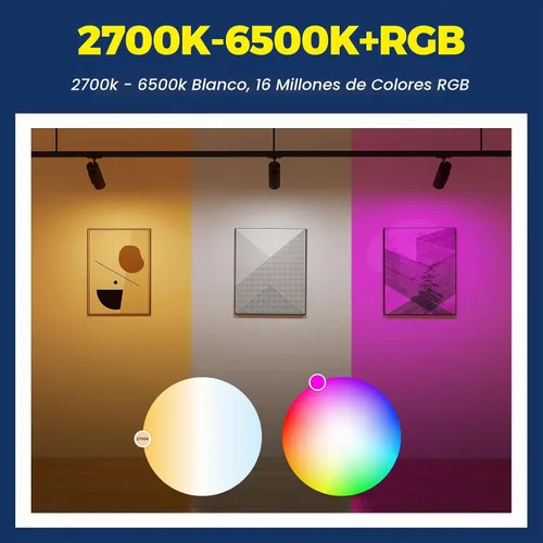 Vista 4 de Lightinginside Bombillas inteligentes GU10 50W, ángulo de haz de 38° RGBCW