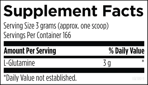 Vista 3 de Designs for Health L Glutamina en polvo – Suplemento de aminoácidos de 3000 mg para apoyar la recuperación muscular, digestiva, inmune + salud