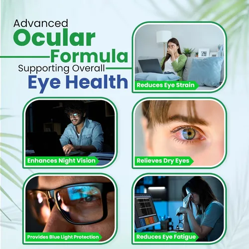 Vista 3 de AREDS 2 Vitaminas oculares con luteína y zeaxantina para la salud macular, suplemento de salud de visión de arándano, 20 mg de luteína, zinc