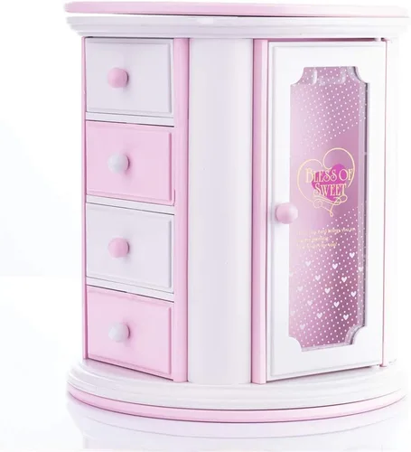 Vista 3 de Caja de joyería musical collar caja de almacenamiento mujeres niños joyería organizador caja