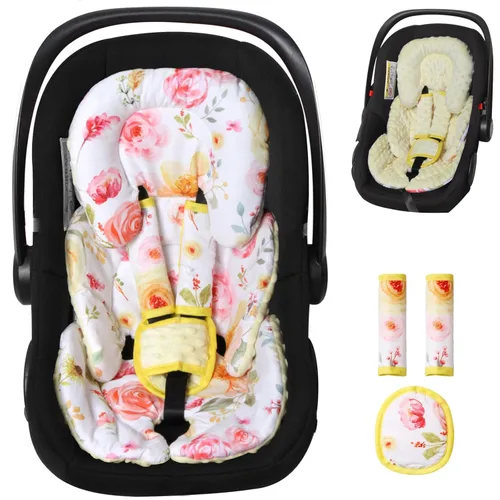 Vista 8 de Cojines de apoyo infantil, inserción para asientos de coche, cojines de cochecito, negro