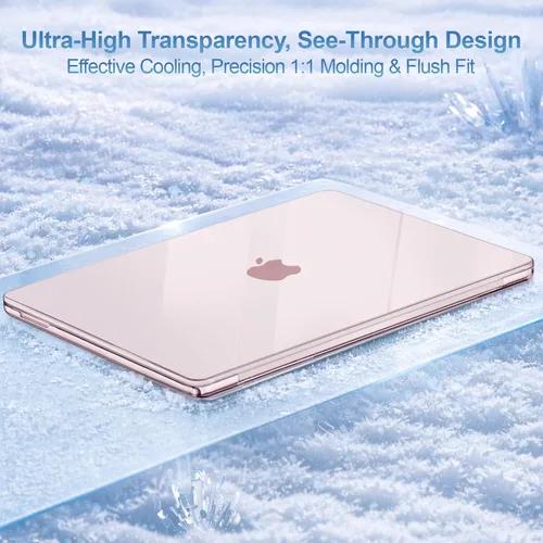 Vista 3 de MOSISO Compatible con MacBook Neo Case 13 pulgadas 2026 A3404 A18 Pro Chip Rubor de cristal