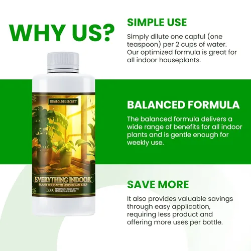 Vista 7 de Humboldts Secret Everything - Alimento para plantas de interior 3-3-3 Fertilizante líquido multiusos con algas noruegas Apoya el crecimiento