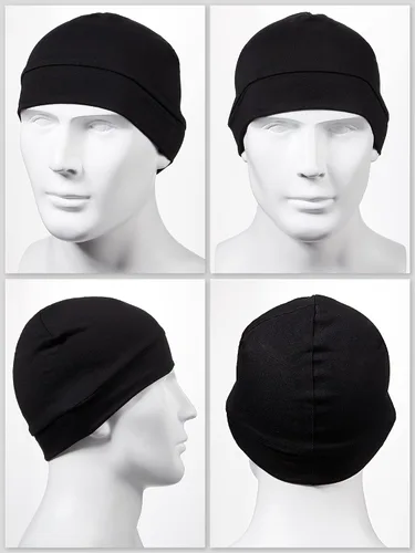 Vista 4 de Syhood 6 gorras de algodón para hombre, gorro multifuncional para dormir, casco para hombres y mujeres