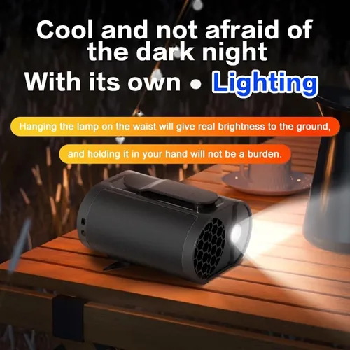 Vista 6 de Ventilador de cintura portátil con clip en ventilador de enfriamiento de cuello de cintura personal portátil