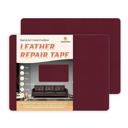 Vista 18 de BSZHTECH Cinta de reparación de cuero, parche de reparación de cuero autoadhesivo para sofás, muebles, sofás, asientos de automóvil, kit avanzado
