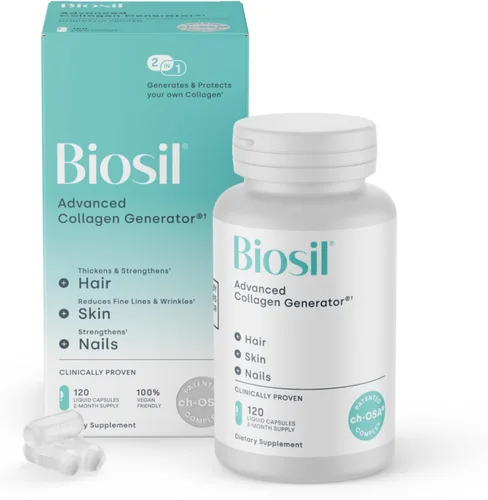 Vista 10 de Biosil Suplemento potenciador de colágeno - 60 cápsulas veganas - Activador patentado ch-OSA para piel, cabello, uñas y articulaciones - Apoya