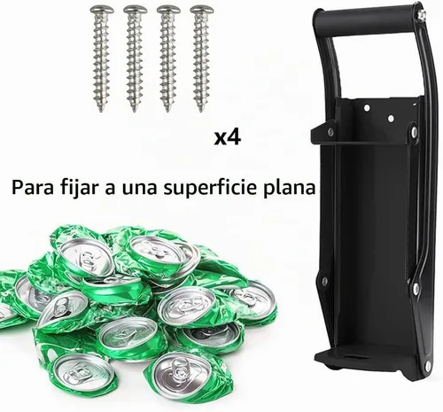 Vista 5 de Trituradora de latas, adecuada para latas de aluminio de 12 oz y 16 onzas, latas de soda, latas de cerveza, etc. Herramienta de reciclaje eficiente.
