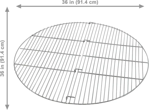 Vista 3 de Sunnydaze parrilla cromada plegable – varios tamaños disponibles, Plateado