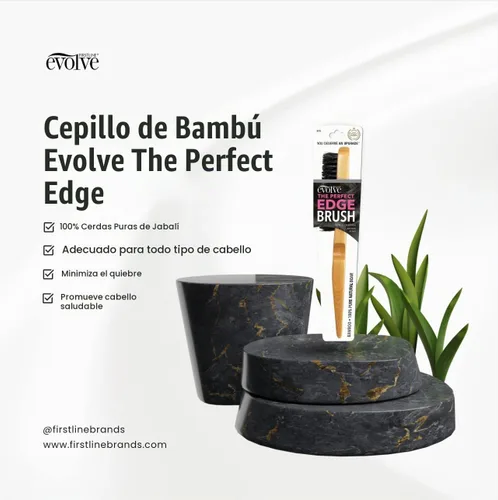 Vista 7 de Cepillo de bordes Evolve Perfect Cerdas de jabalí 100% puras