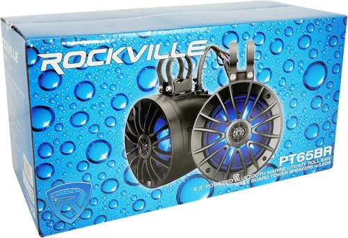 Vista 4 de Rockville PT65BR - Altavoces de torre coaxial Bluetooth de 6.5 pulgadas, 300 W, pico, 100 W, alimentados por RMS, amplificador de clase D, IPX6