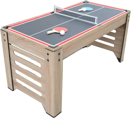 Vista 24 de Hathaway Madison - Mesa multijuego 6 en 1 de 54 pulgadas, ideal para salas de juegos familiares, incluye billar, futbolín, hockey deslizante, tenis