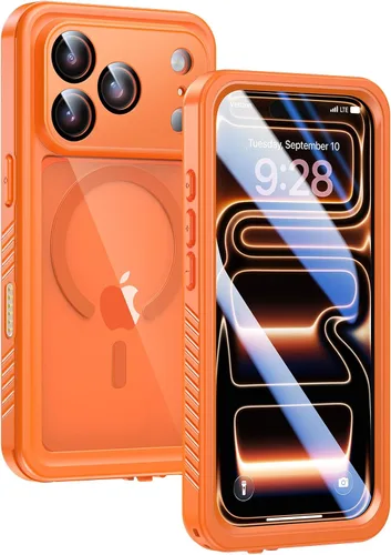 Vista 19 de Lanhiem Funda Magnética para iPhone 17 Pro de Privacidad, Funda Impermeable a Prueba de Polvo, [Protector de Pantalla Antiespía Integrado]