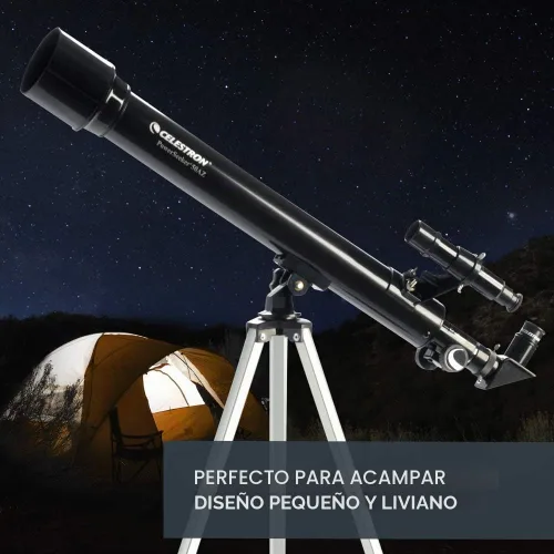 Vista 4 de Celestron - Telescopio PowerSeeker 50AZ - Telescopio manual Alt-Azimut para principiantes - Compacto y portátil - Paquete de software de astronomía