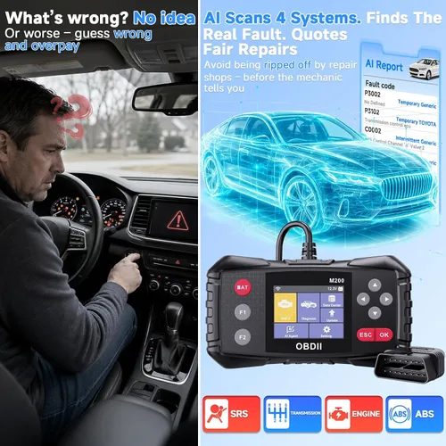 Vista 2 de Escáner del ABS y del SRS OBD2 con la transmisión, exploración rápida de la Escáner obd2 negro