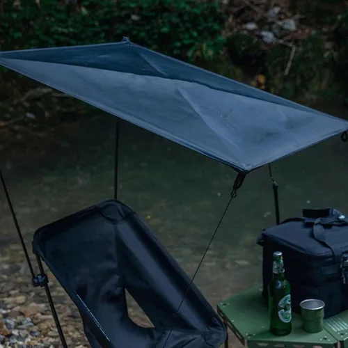 Vista 6 de Folded Camping Chair Portables Sunshades Compacts Sun Shelters for Camping Beach Fishing Durability Polyester Sunshades Chair