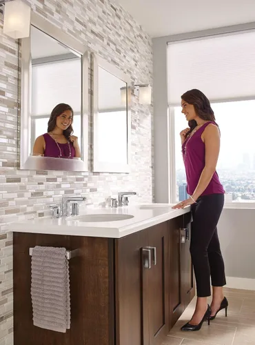 Vista 6 de Moen Rizon T6920 - Grifo de baño de dos manijas cromado, requiere válvula, T6920
