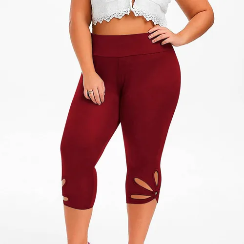Vista 8 de Pantalones capri para mujer, estilo casual, de verano, elásticos, de cintura alta, pantalones de yoga, ajuste atlético, pantalones deportivos