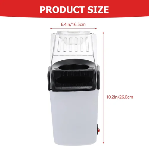 Vista 2 de Automatic Small Popcorn Machine 110v Home Popcorn Maker Abs Plastic Compact Design for Kitchen Use with US Plug
