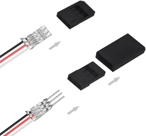 Vista 3 de WMYCONGCONG 900 unids servo conector servo cable conector macho hembra pin kit para Futaba estilo servo conector