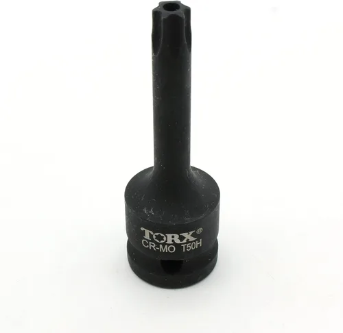 Vista 6 de TEMO A prueba de manipulaciones T30 3 pulgadas de largo a prueba de manipulaciones Torx Star 6 puntos Negro Impact Bit Socket 1/2 pulgada Square