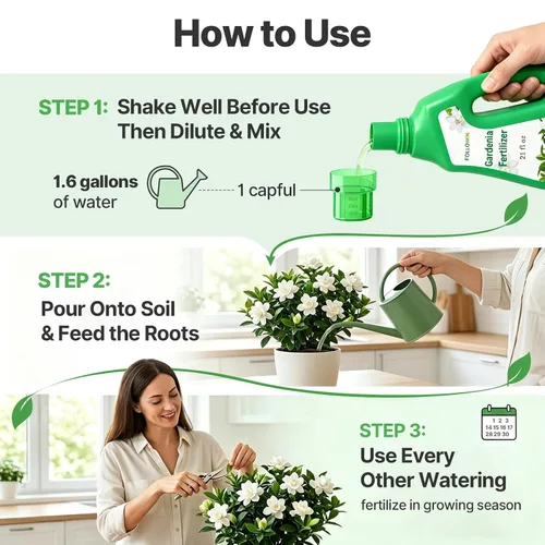 Vista 2 de FOLLOWIN Fertilizante Gardenia, 3-1-2 alimento líquido para plantas