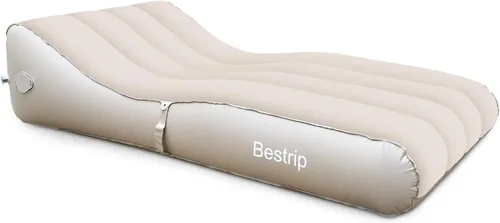 Vista 16 de Bestrip Sofá inflable con bomba incorporada – Sofá tumbona de aire de tamaño extra mejorado, cama portátil con bolsa de almacenamiento, cama
