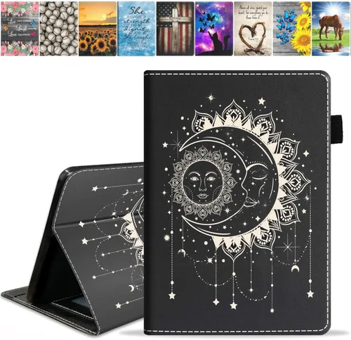 Vista 11 de Funda para tableta Amazon Fire Max 11 (11 pulgadas, 13ª generación, versión 2023), funda de piel sintética con ranura para tarjeta y apagado Retro