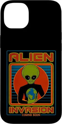 Vista 37 de Funda para iPhone 13 Pro Max Alien Invasion 1984 Tech Noir Distopía