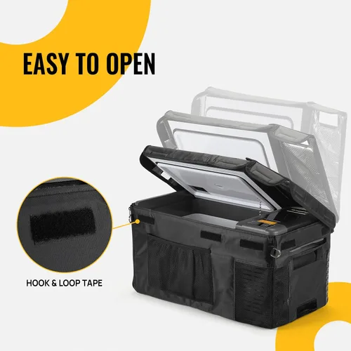 Vista 6 de BougeRV CRPRO Funda protectora aislada de 21 cuartos de galón, funda de transporte portátil de 12 voltios para refrigerador CRPRO de 21 cuartos