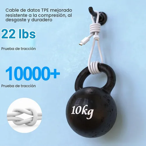 Vista 6 de iGENJUN - Paquete de 3 cargadores de iPhone [certificado MFi], bloque de cargador de pared USB C de 20 W PD con cable tipo C a Lightning de 6 pies