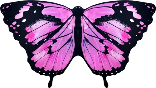 Vista 9 de Alas de mariposa monarca para niñas, disfraz de princesa de hada para niñas pequeñas, disfraz para hermana mayor, juguete para fiesta de baile