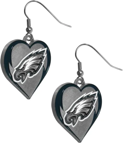Vista 2 de Siskiyou NFL unisex-adult Heart Dangle Earrings