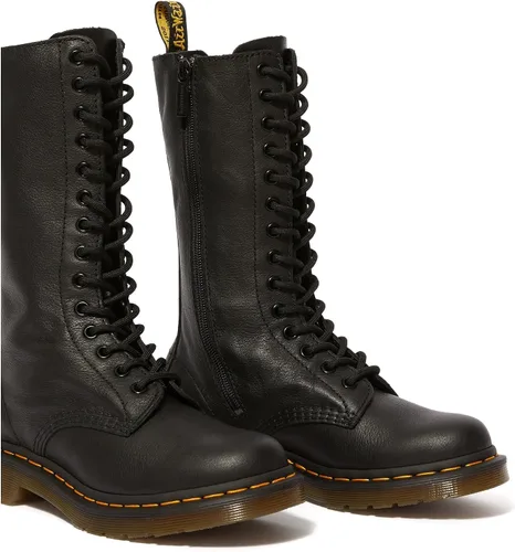 Vista 4 de Dr. Martens, Botas de cuero con cordones 1B99 de 14 ojales para mujer