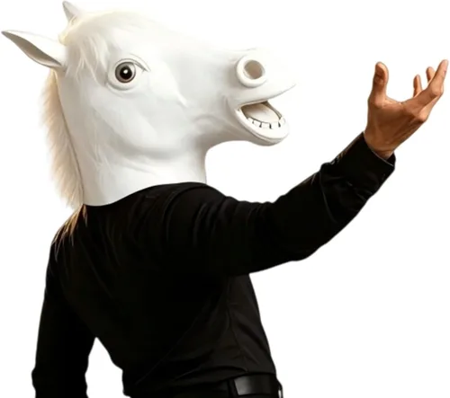 Vista 16 de Máscara de caballo, disfraz de Halloween, máscara realista de látex