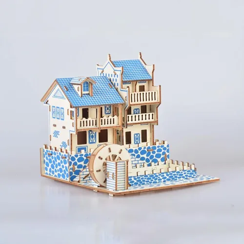 Vista 7 de Rompecabezas 3D para niños, rompecabezas para adultos, modelo de café, rompecabezas para niños, juguetes de bricolaje para artes y manualidades