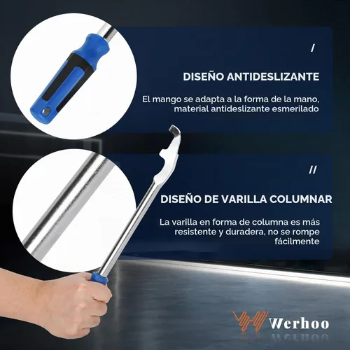 Vista 3 de Barra de herramientas extensora de llave de 15 pulgadas con asa, extensión de llave adaptador de torsión, adaptador universal para un máximo