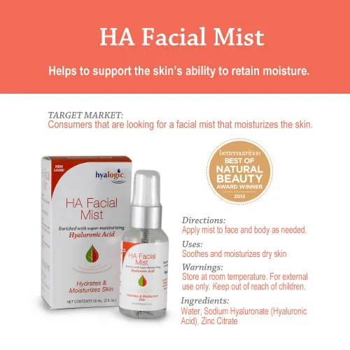 Vista 4 de Episilk HA - Spray facial hidratante de ácido hialurónico para la humedad de la piel, ayuda con la reducción de arrugas y refrescante niebla facial