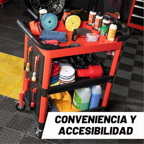 Vista 7 de Maxshine Carrito de Detallado Premium de Servicio Pesado - Carrito de Detallado de Automóviles, Carrito de Detallado para Detallado Automotriz