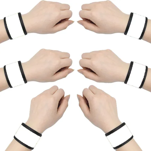 Vista 8 de Pulseras LED que brillan con luz para el brazo, bandas de muñeca intermitentes de alta visibilidad, luces de equipo de seguridad para ciclismo