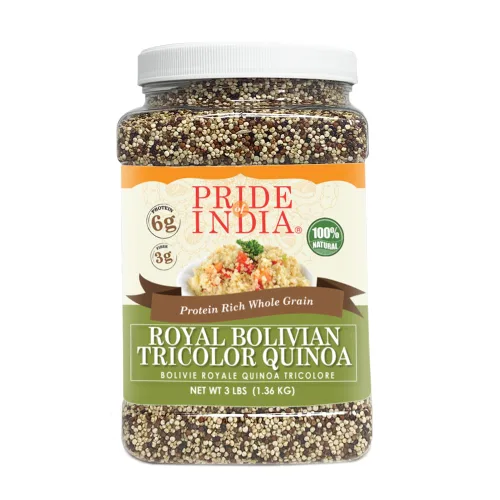 Vista 11 de Pride Of India - Quinua real roja natural - 100% boliviana de grado superior rico en proteínas de grano entero, tarro de 1.5 libras (24oz)
