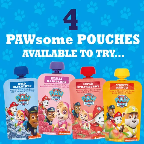 Vista 4 de Paw Patrol Bold Blueberry Organic Mixed Fruit Squeeze Pouch 3.5 oz (paquete de 10)