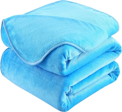 Vista 26 de Manta Snuggle Sac extra mullida, manta de forro polar para viajes, manta para sofá, cama, sofá, manta cálida y suave con patrón a rayas, 50 x 60