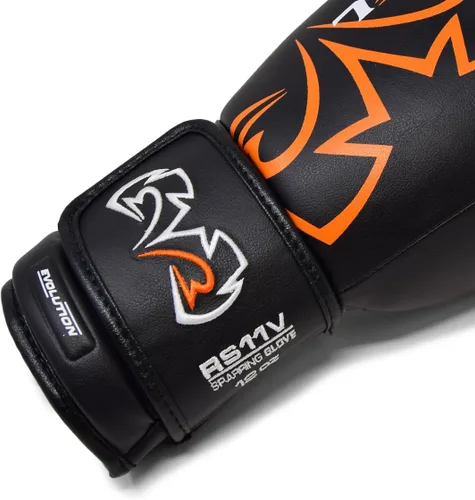 Vista 4 de Guantes de boxeo RIVAL RS11V Evolution para sparring, acolchado extra grueso de 5 cm, sistema V-Strap Wrist Lock 2, compartimento para manos grande