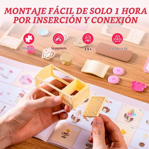 Vista 4 de Rolife Super Creator - DIY Mini House with Doll Nanci’s Strawberry Teatime
