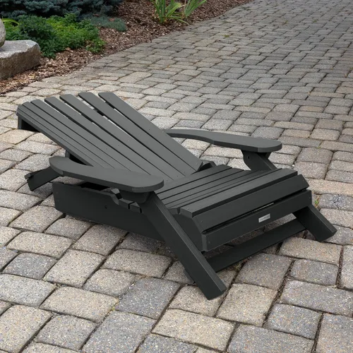 Vista 3 de Highwood Hamilton Adirondack - Silla plegable y reclinable, King Negro