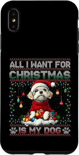 Vista 11 de Maltese Christmas Tree Lights Decorations Dog Lover Xmas Case for iPhone 16